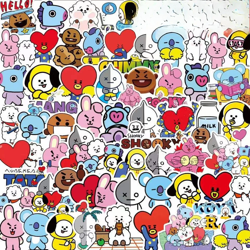 Kawaii BT21 Stickers Suitcases - Evoker Cosplay Prop recension och pris