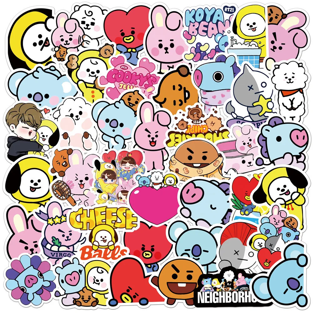 Kawaii BT21 Stickers Suitcases - Evoker Cosplay Prop recension och pris