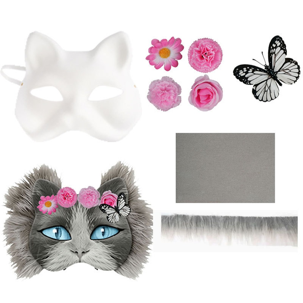Mask With Diy Painting Set For - Cosplay Prop Painting recension och pris