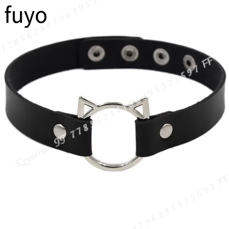 Sexy Punk Leather Choker Colla - Magnetic Clasp Cosplay recension och pris