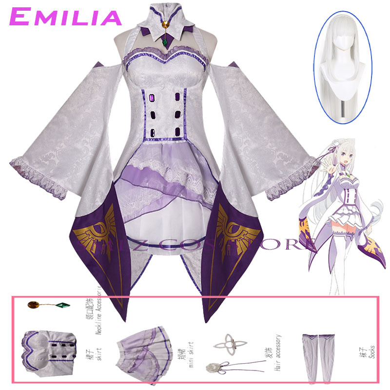 Emilia Cosplay Anime Re Zero K - Prop For Cosplay recension och pris