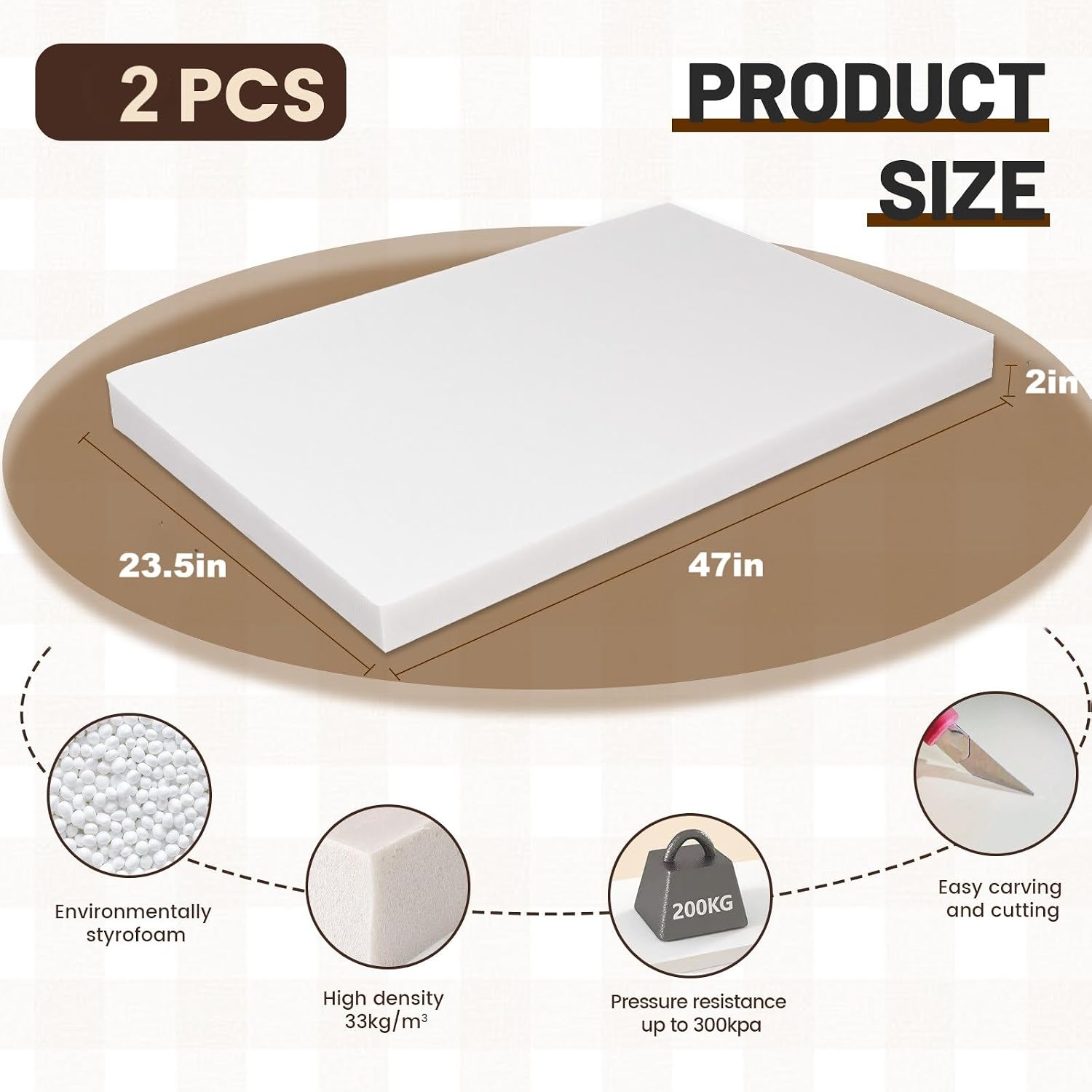 High Density XPS Large Foam Bo - Easy Cosplay Prop recension och pris