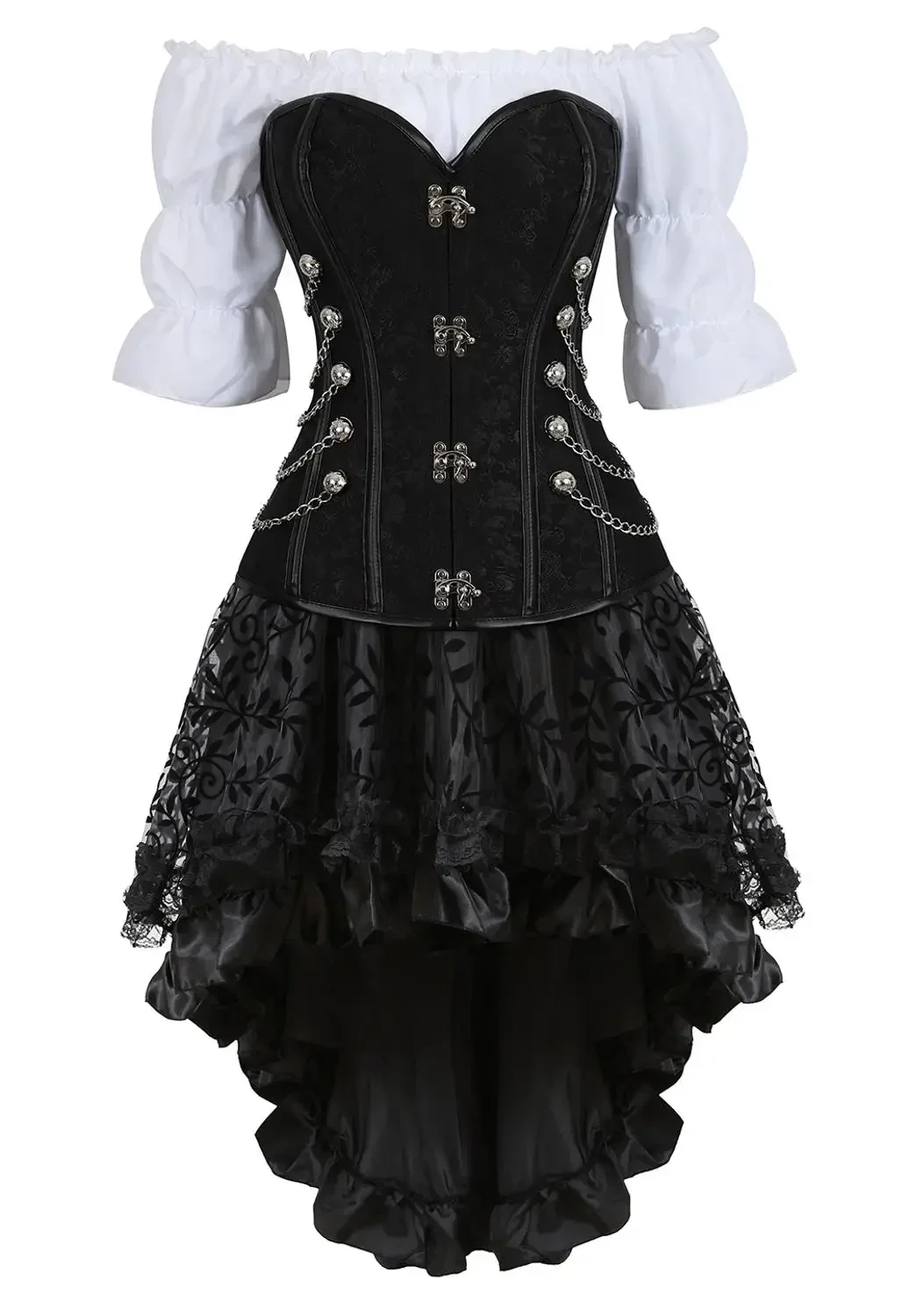 Womens Pirate Corset Leather S - Boning Corset Steel recension och pris