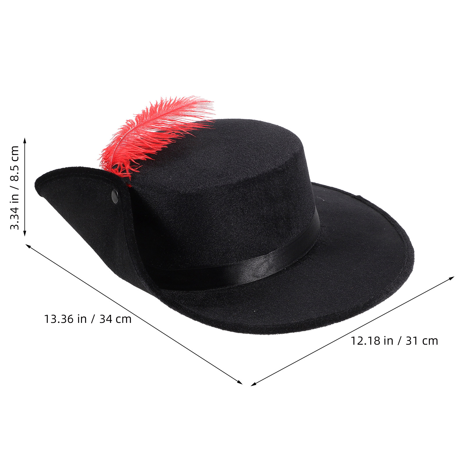 Reusable Plume Carnival Hat Fe - Easy Cosplay Prop recension och pris